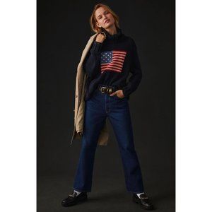 Agolde Pinch Waist High Rise Kick Dark Blue Denim Jeans In Radio Size 28